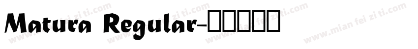 Matura Regular字体转换